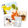 Puzzle Educativo Avenue Mandarine Quién Come Qué 24 Piezas - 12 Animales