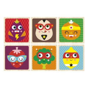 Alternative view of Cubos de Madera Didácticos Avenue Mandarine Super Héroes 4Pcs