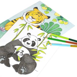 Libro de Colorear Avenue Mandarine Mamá y Bebé 24 Hojas 12 Diseños