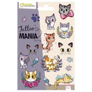 Alternative view of Tatuaje Temporal Para Niños Avenue Mandarine Gatos + 5 Años