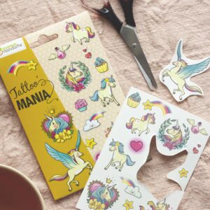 Alternative view of Tatuaje Temporal Para Niños Avenue Mandarine Unicornios Mágicos + 5 Años