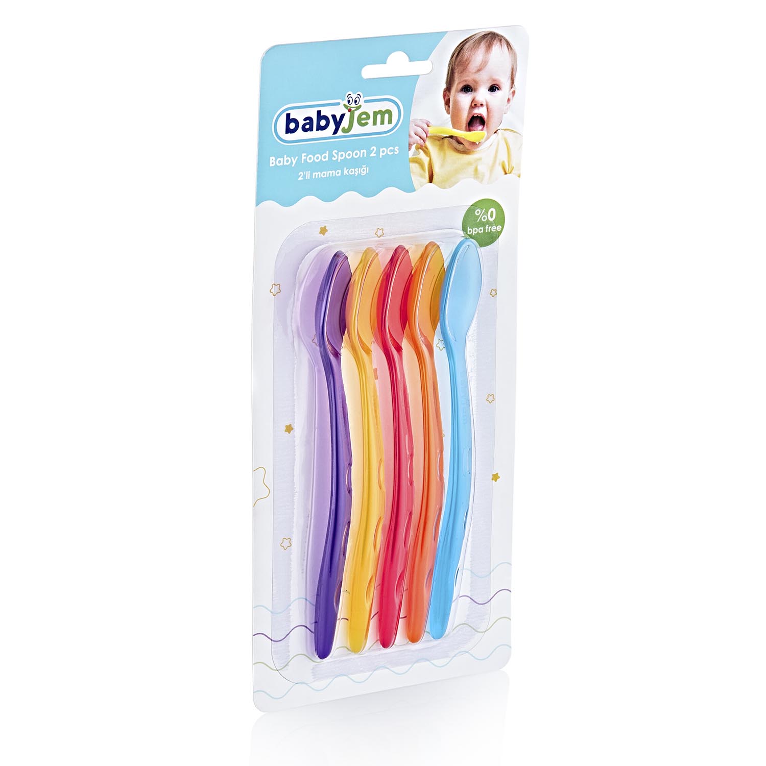 Set de Cucharas Transparentes para Bebé Baby Jem 5 Unidades - Imagen 2