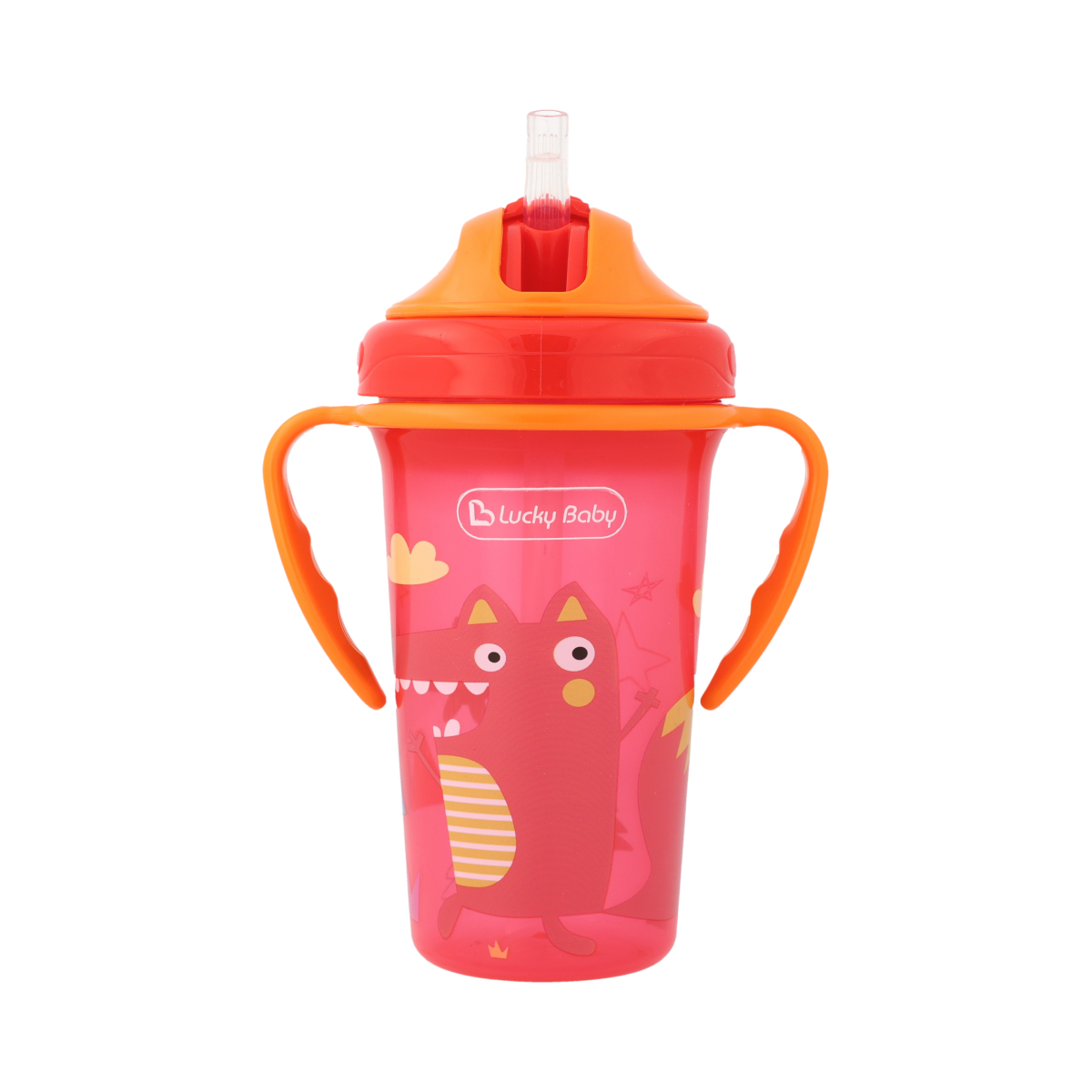 Vaso 300ml Lucky Baby Con Asas y Sorbito - Imagen 3