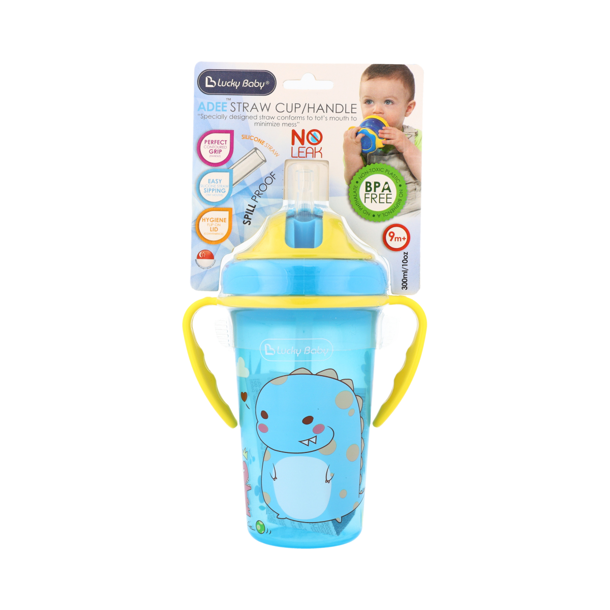Vaso 300ml Lucky Baby Con Asas y Sorbito - Imagen 4