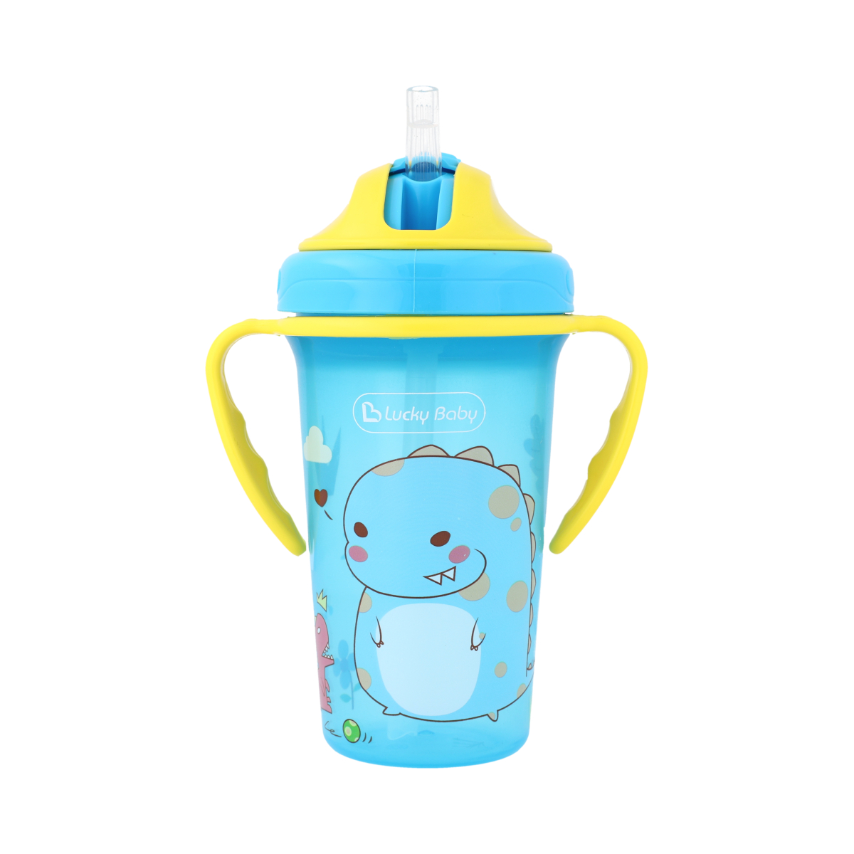 Vaso de 300ml con asas y sorbito de silicona marca Adee