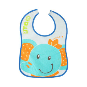 Babero con figura de Elefante de color celeste de la marca Lucky Baby