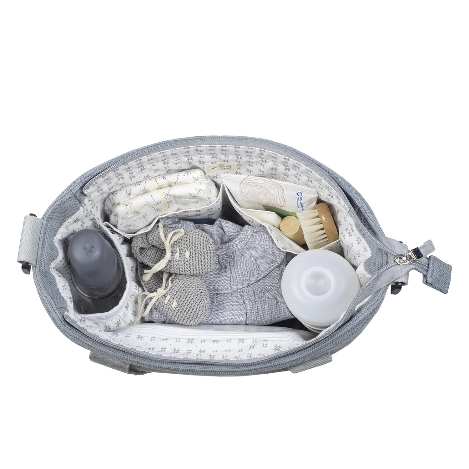 Bolso Maternal Crossbody Walking Mum Eco Mum Cloud – Incluye Cambiador para Bebé, Bolsillo Plastificado y Bolsillo Térmico - Imagen 4