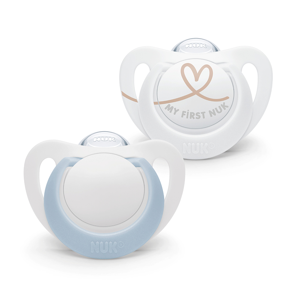 Chupete de Silicona Star Día y Noche Nuk Azul 2 Unidades Talle 0 a 2 meses