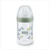 Mamadera Nuk For Nature 260ml Verde Mate +6 meses – Con Tetina M