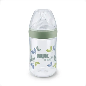 Mamadera Nuk For Nature 260ml Verde Mate +6 meses – Con Tetina M