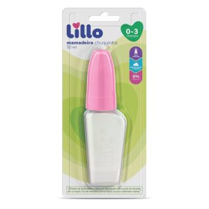 Mamadera Miniform Lillo 50ml Rosada Con Tetina de Silicona