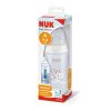 Mamadera First Choice Nuk 300ml con Tetina de Silicona M Blanca 0 a 6 Meses – Con Control de Temperatura