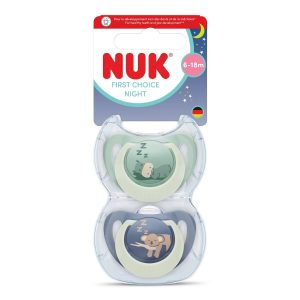 Chupete de Silicona Star Día y Noche Nuk Azul 2 Unidades Talle 2 - 6 a 18 meses