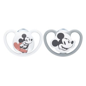 Chupete de Silicona Disney Mickey Mouse Nuk 2 Unidades Talle 2 - 6 a 18 meses