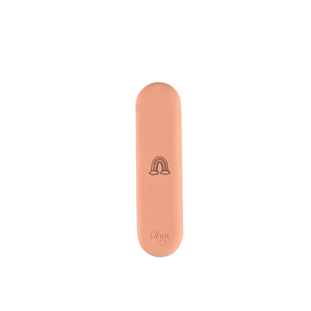 Juego de Cubiertos de Acero Inoxidable con Estuche de Silicona Citron Unicornio Rosa +3 años - Incluye 3 piezas - Imagen 2