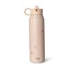 Botella Térmica de Acero Inoxidable 350ml Citron Flores + 1 año - Incluye 1 Cepillo de Limpieza, 1 Pajita Extra y Funda de Silicona
