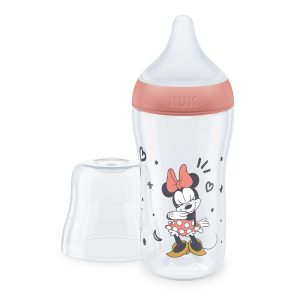 Mamadera Fisiológica Perfect Match Nuk 260ml Minnie Mouse Rojo +3 meses - Con Tetina M