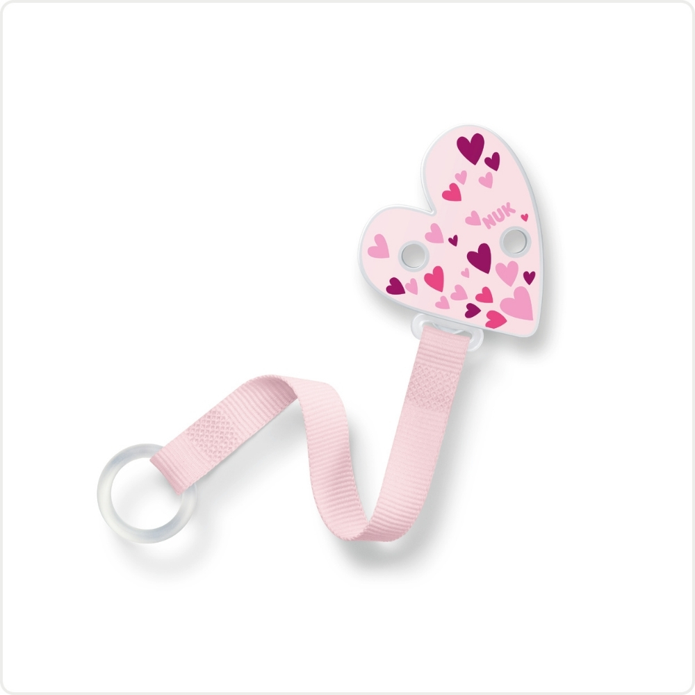 Cinta Sujeta Chupete Nuk Rosada - Corazón