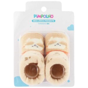 Alternative view of Media Escarpín para Recién Nacidos Hongo Pimpolho Beige