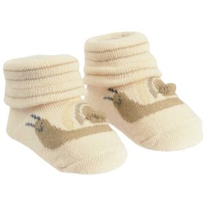 Media Escarpín para Recién Nacidos Caracol Pimpolho Beige