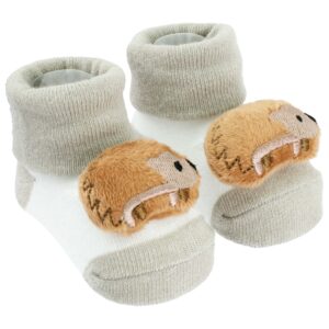 Media Escarpín para Recién Nacidos Erizo Pimpolho Gris