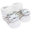Media Escarpín para Recién Nacidos Hipopótamo Pimpolho Blanco