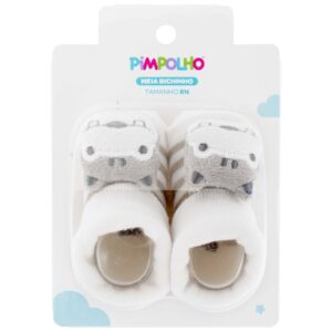 Alternative view of Media Escarpín para Recién Nacidos Hipopótamo Pimpolho Blanco