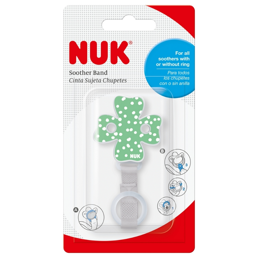 Cinta Sujeta Chupete Nuk Verde - Trébol - Imagen 2