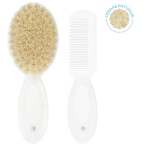 Kit de Peine y Cepillo con Cerdas Naturales Pimpolho