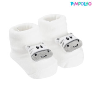 Media Escarpín 0 a 7 meses Pimpolho Cebra