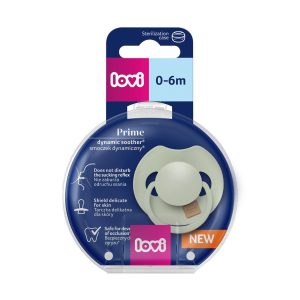 Chupete Dinámico de Silicona LOVI Prime 0-6 Meses Pistacho x1 Unidad