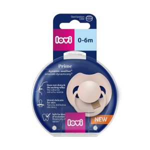 Chupete Dinámico de Silicona LOVI Prime 0-6 Meses Nude x1 Unidad